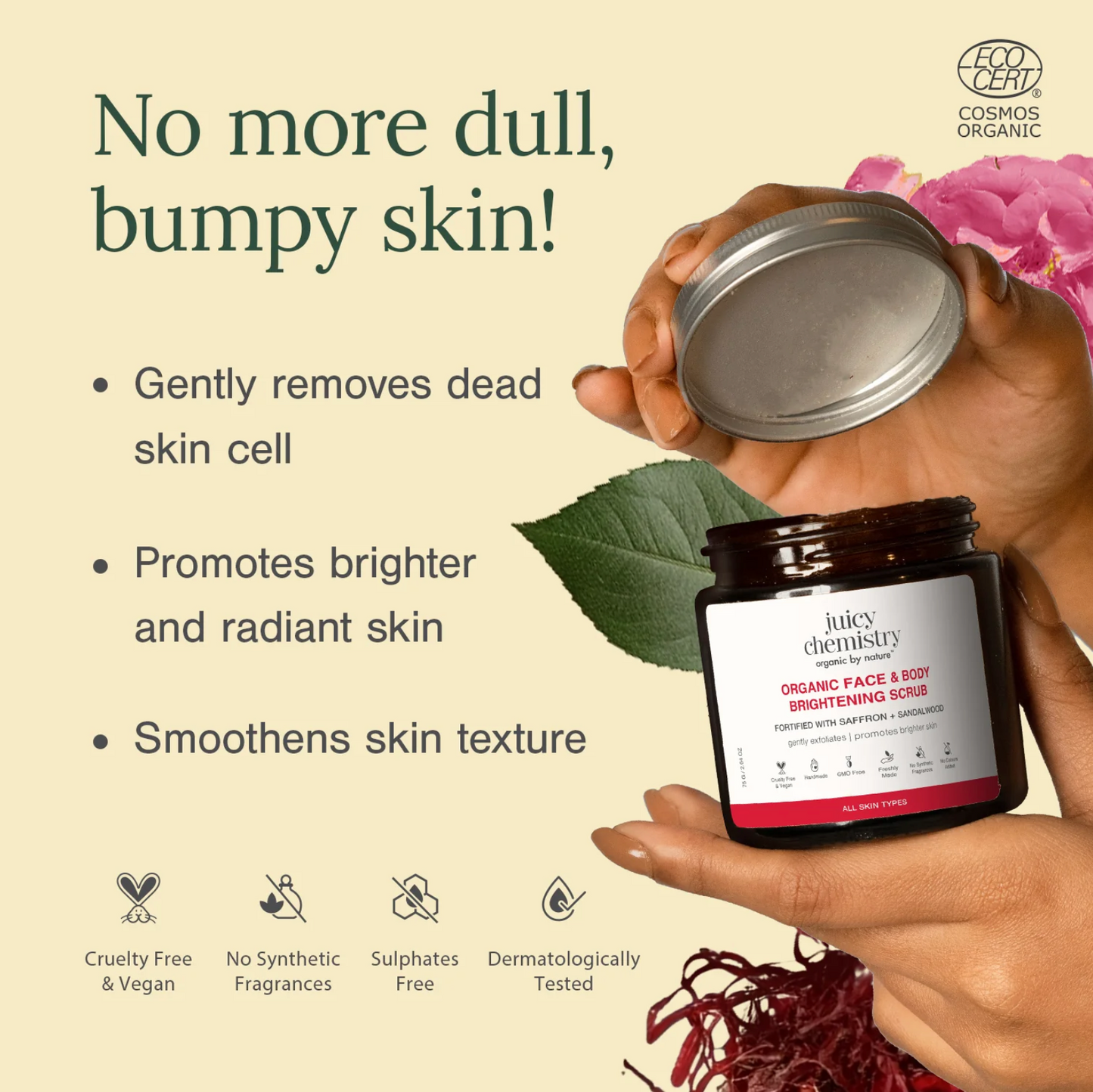 Saffron, Rose and Australian Sandalwood Face Srub