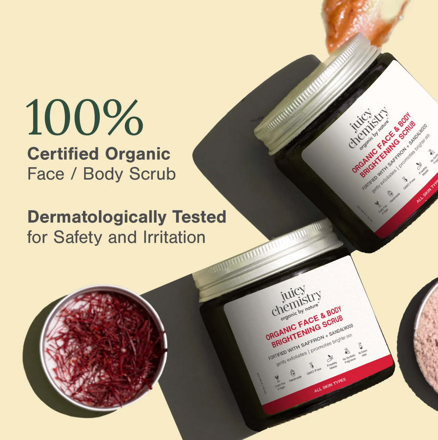 Saffron, Rose and Australian Sandalwood Face Srub