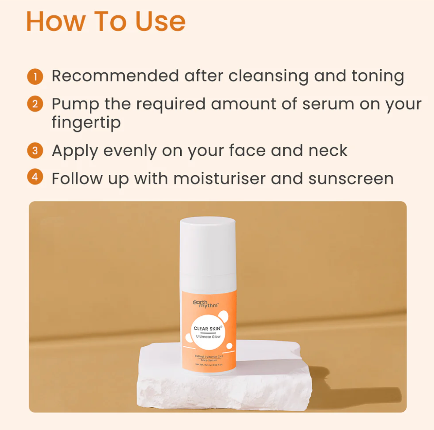 Clear Skin Serum - Vitamin C + E, Retinol and Hyaluronic Acid